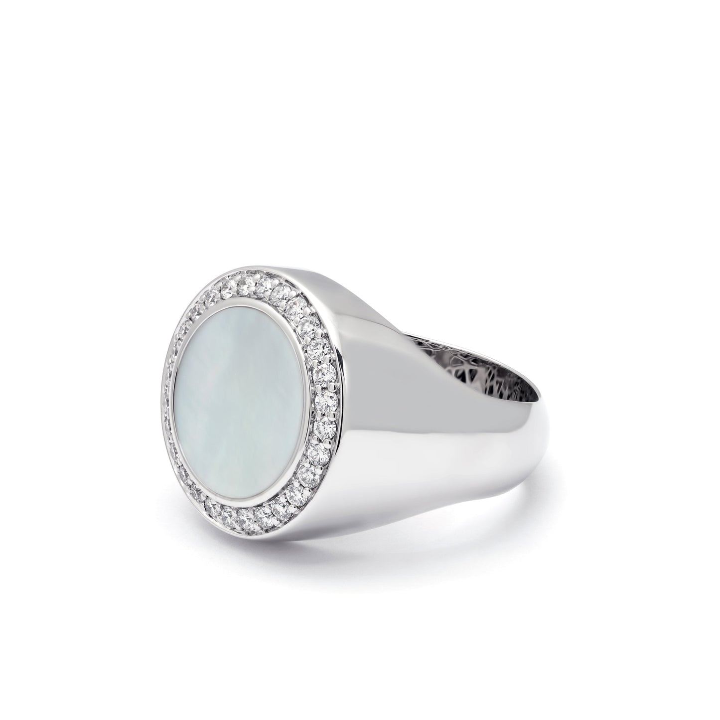 ZALX RING — MOTHER OF PEARL HALO