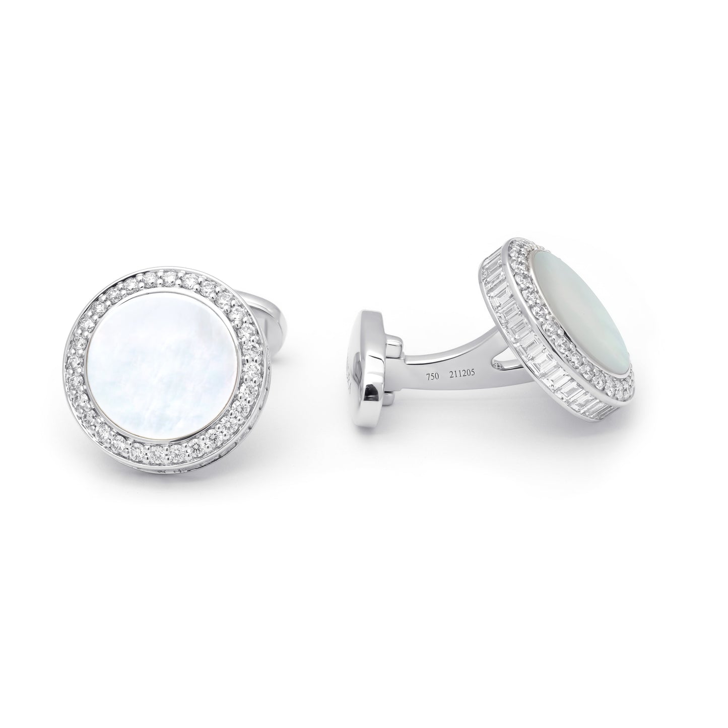ZALX CUFFLINKS — MOTHER OF PEARL CROWN