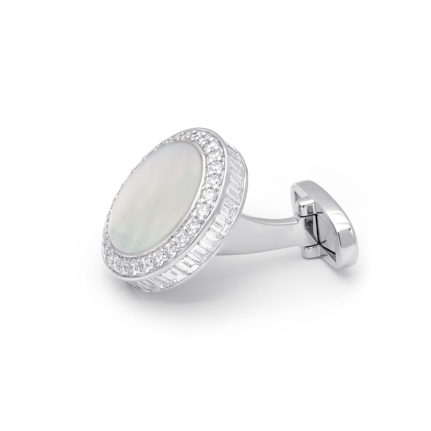 ZALX CUFFLINKS — MOTHER OF PEARL CROWN