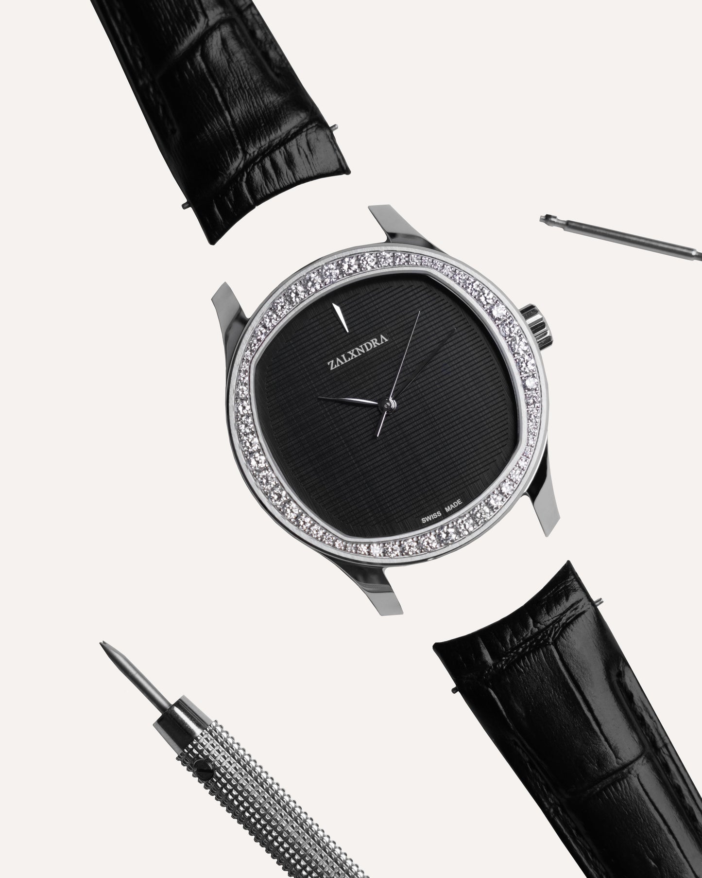 ZALXIII SELF-WINDING STAINLESS STEEL DIAMOND BEZEL