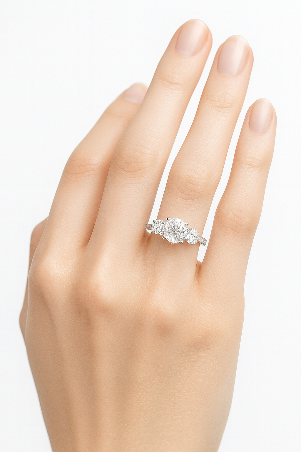 Three-Stone Round Brilliant Engagement Ring