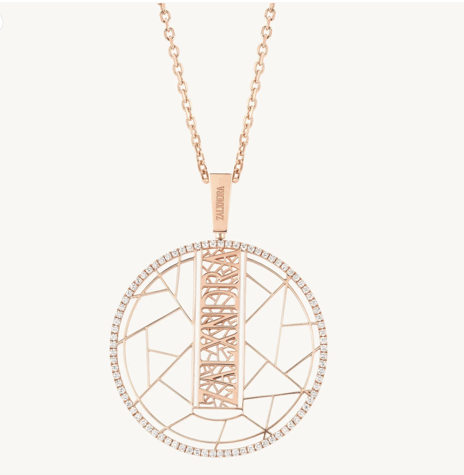 The ZALXNDRA pendant, 18k rose gold and diamond