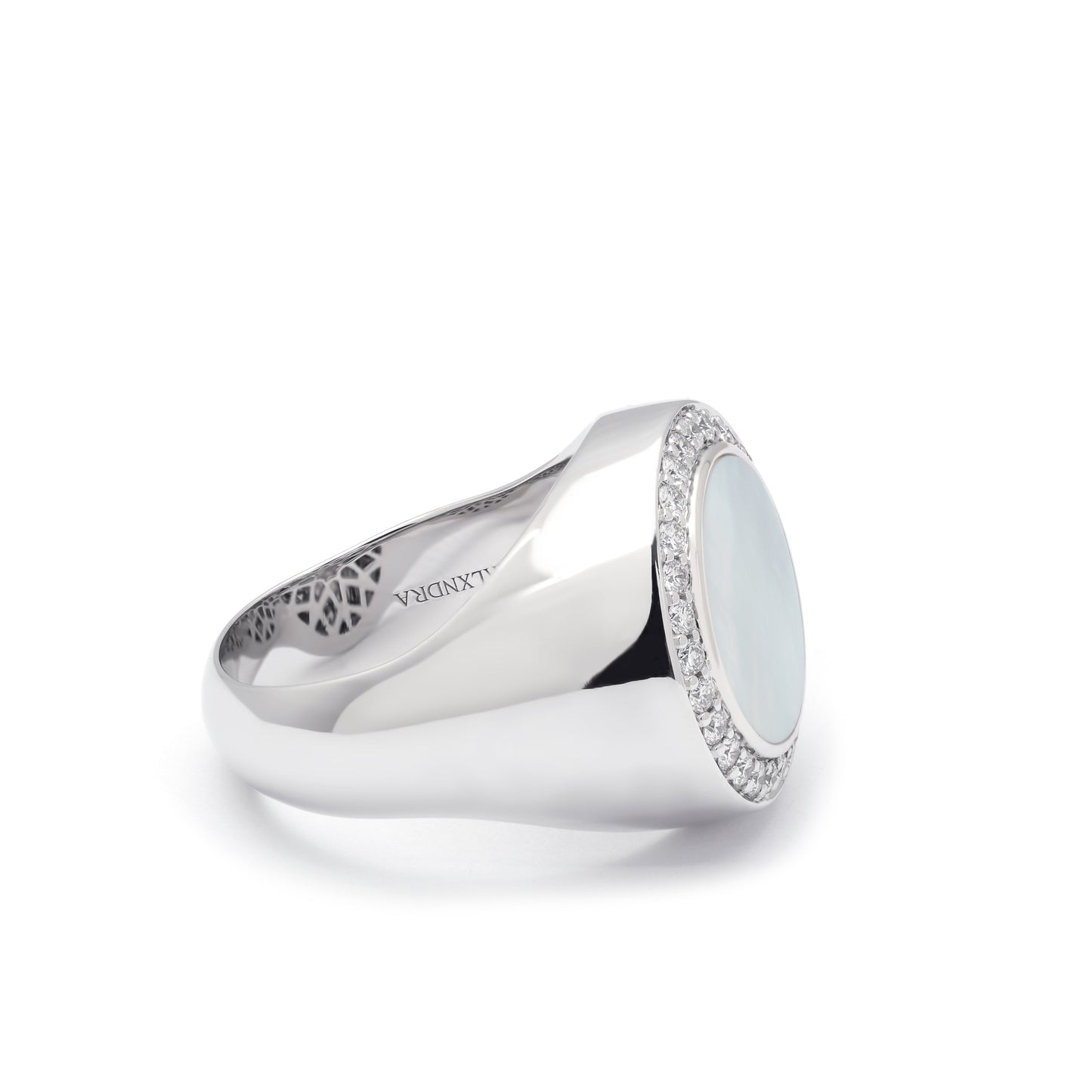 ZALX RING — MOTHER OF PEARL HALO