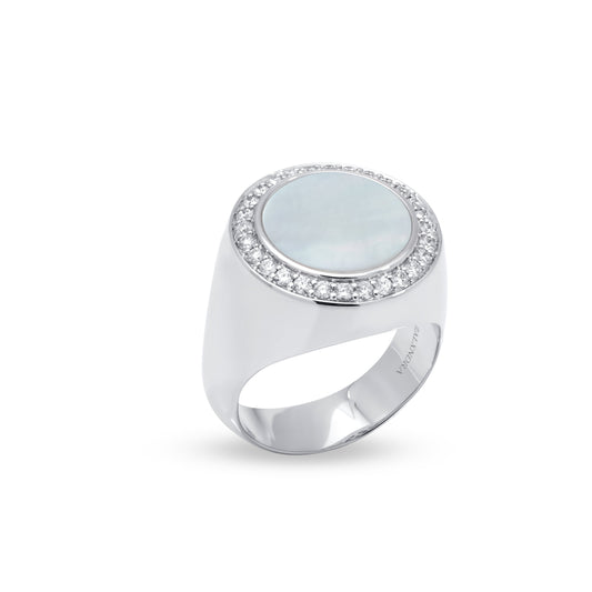 ZALX RING — MOTHER OF PEARL HALO