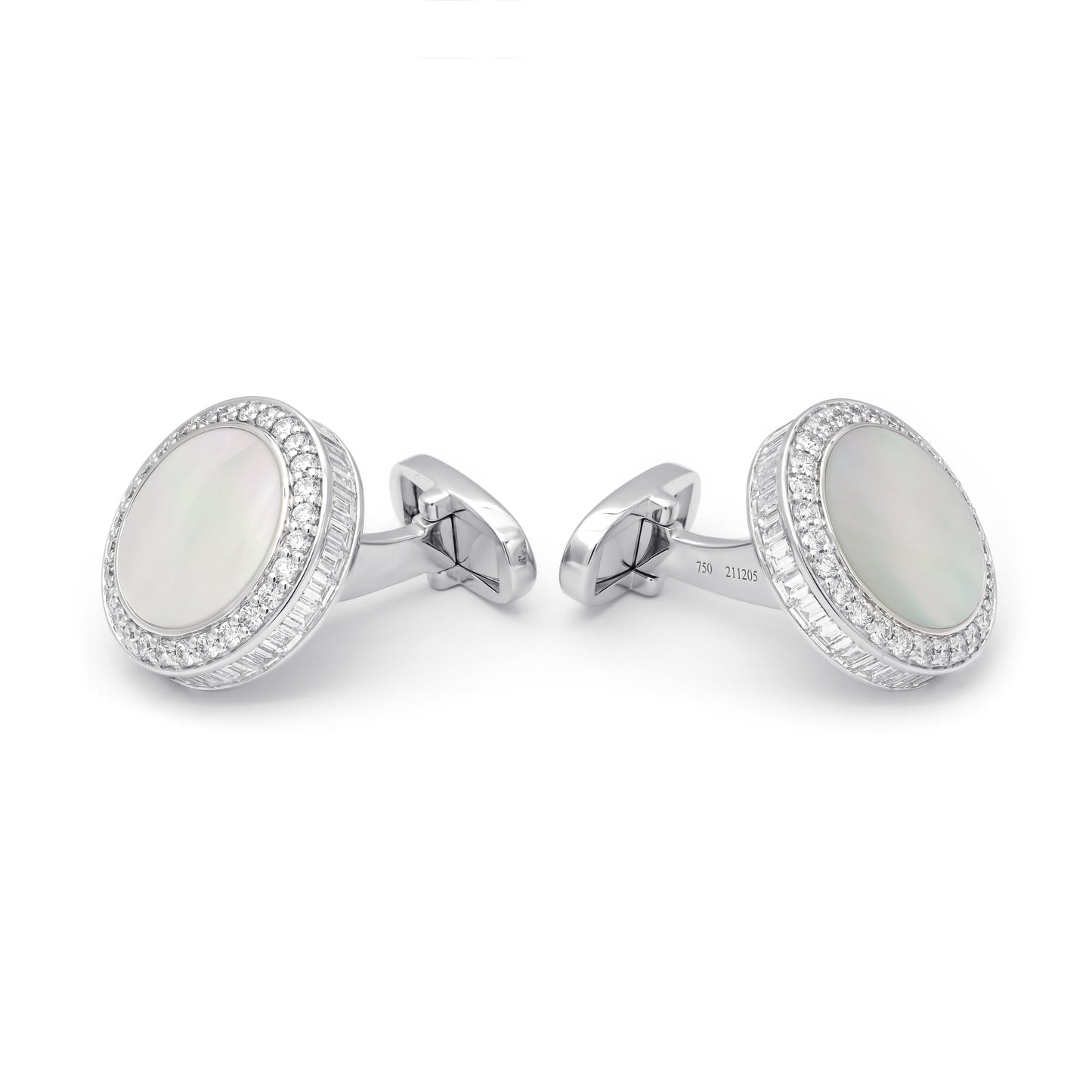 ZALX CUFFLINKS — MOTHER OF PEARL CROWN