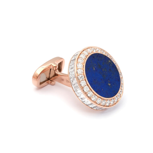 ZALX CUFFLINKS — LAPIS CROWN