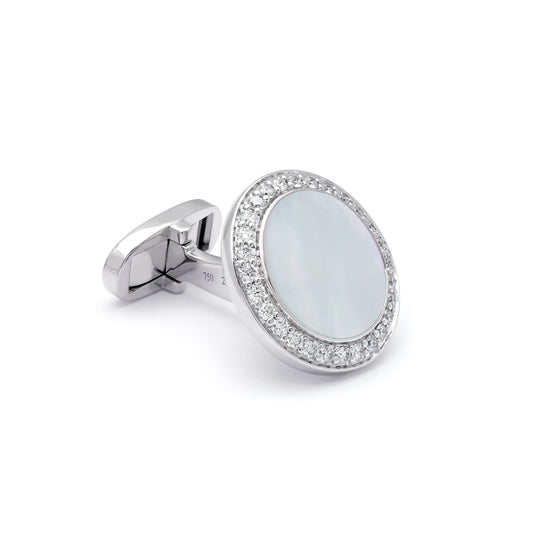 ZALX CUFFLINKS — WHITE HALO