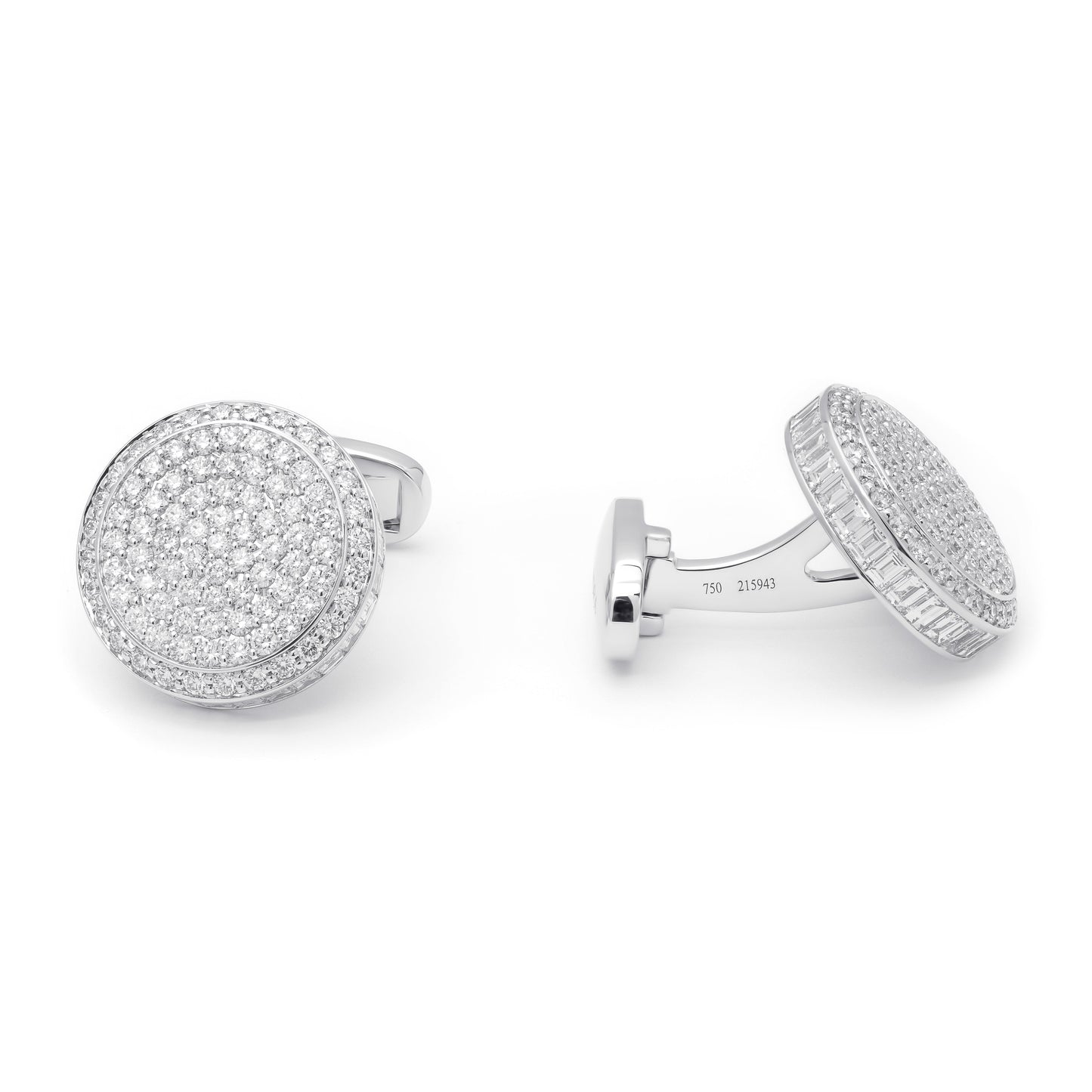 ZALX CUFFLINKS — DIAMOND CROWN FULL PAVÉ