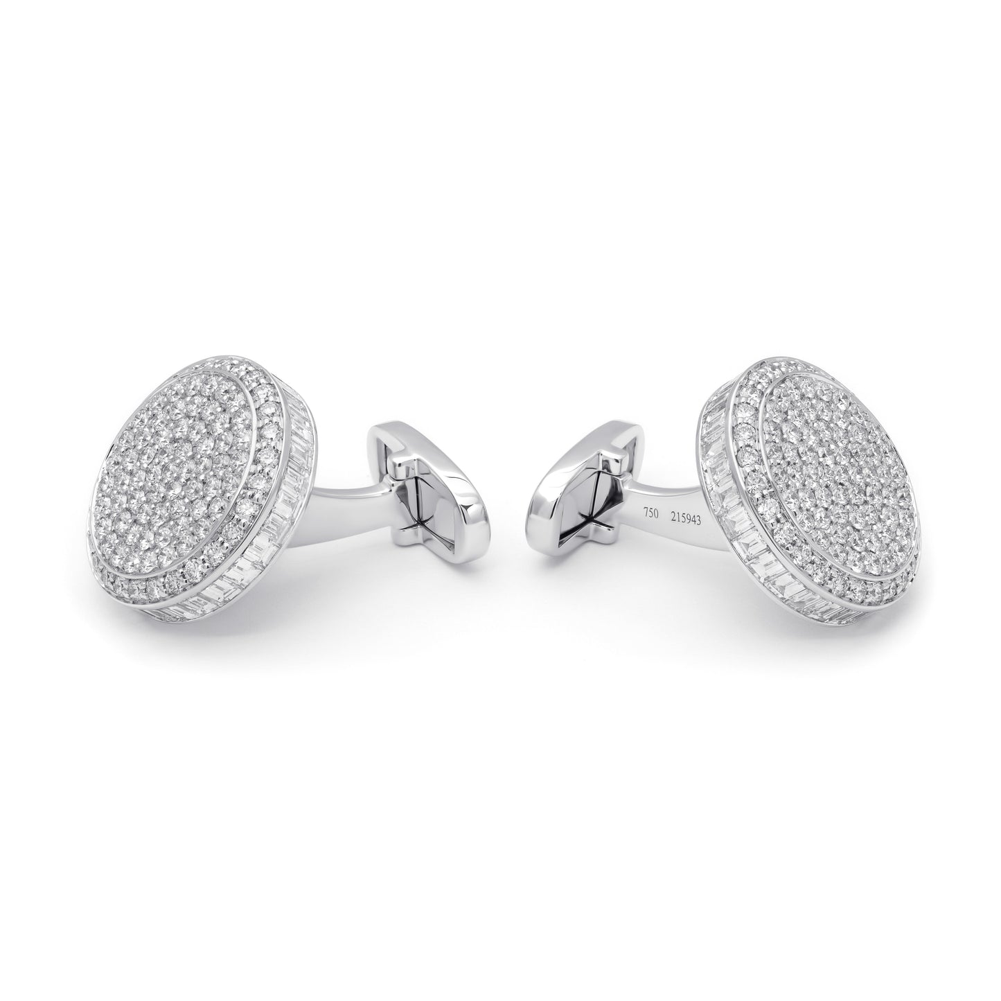 ZALX CUFFLINKS — DIAMOND CROWN FULL PAVÉ
