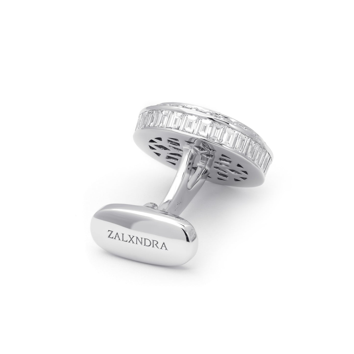 ZALX CUFFLINKS — DIAMOND CROWN FULL PAVÉ
