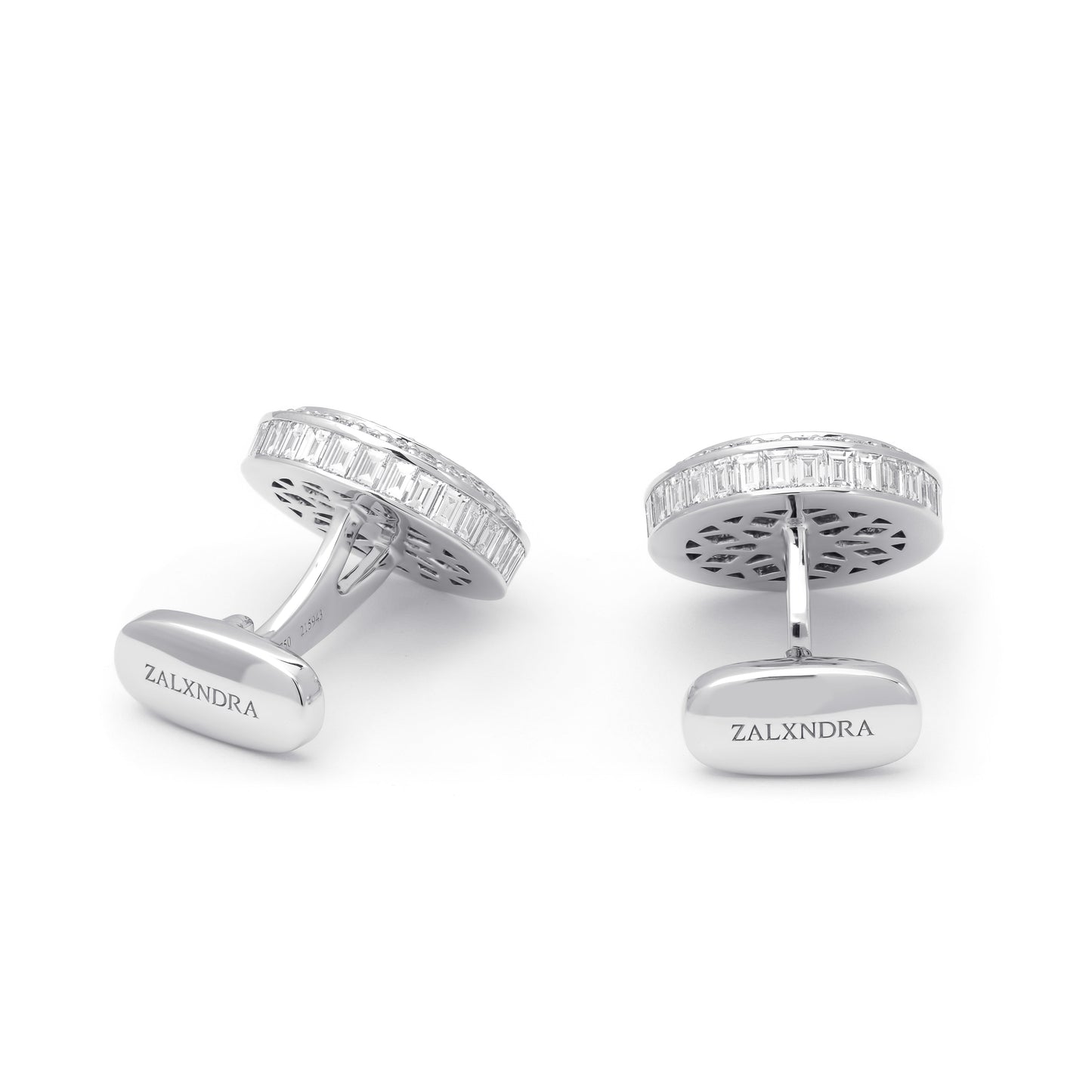 ZALX CUFFLINKS — DIAMOND CROWN FULL PAVÉ