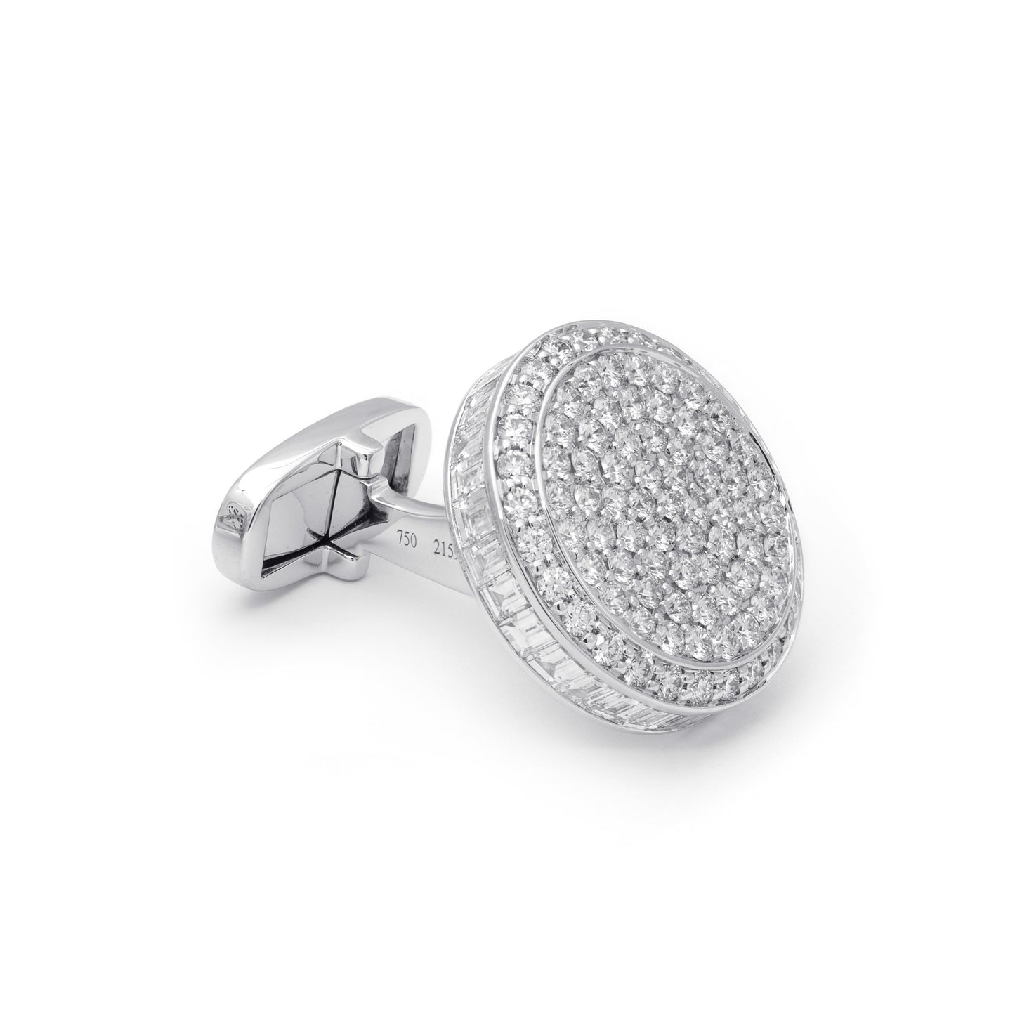 ZALX CUFFLINKS — DIAMOND CROWN FULL PAVÉ