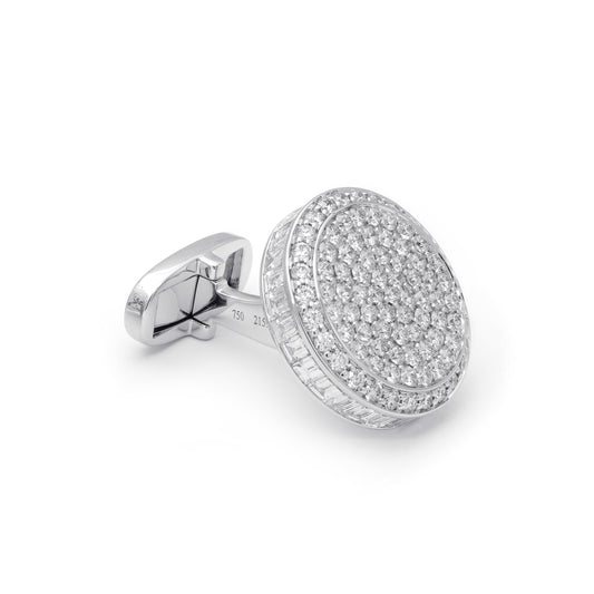 ZALX CUFFLINKS — DIAMOND CROWN FULL PAVÉ