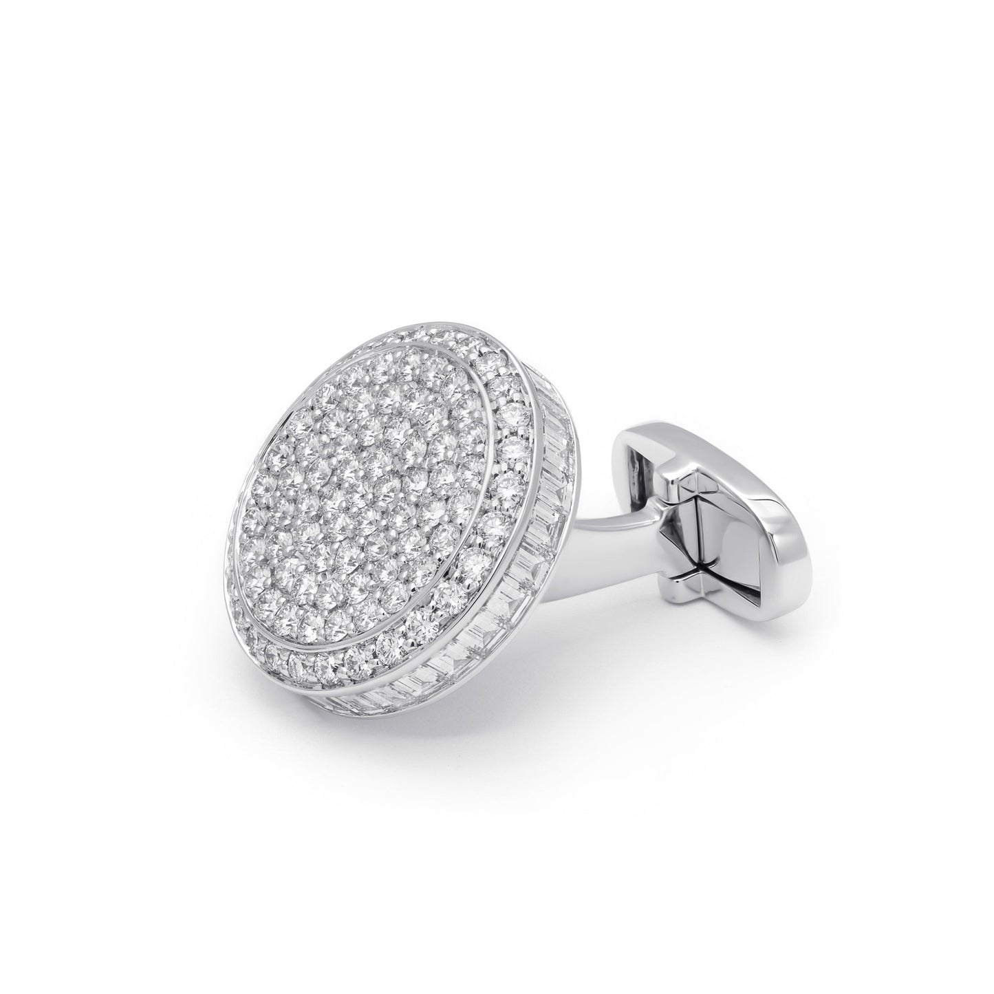 ZALX CUFFLINKS — DIAMOND CROWN FULL PAVÉ