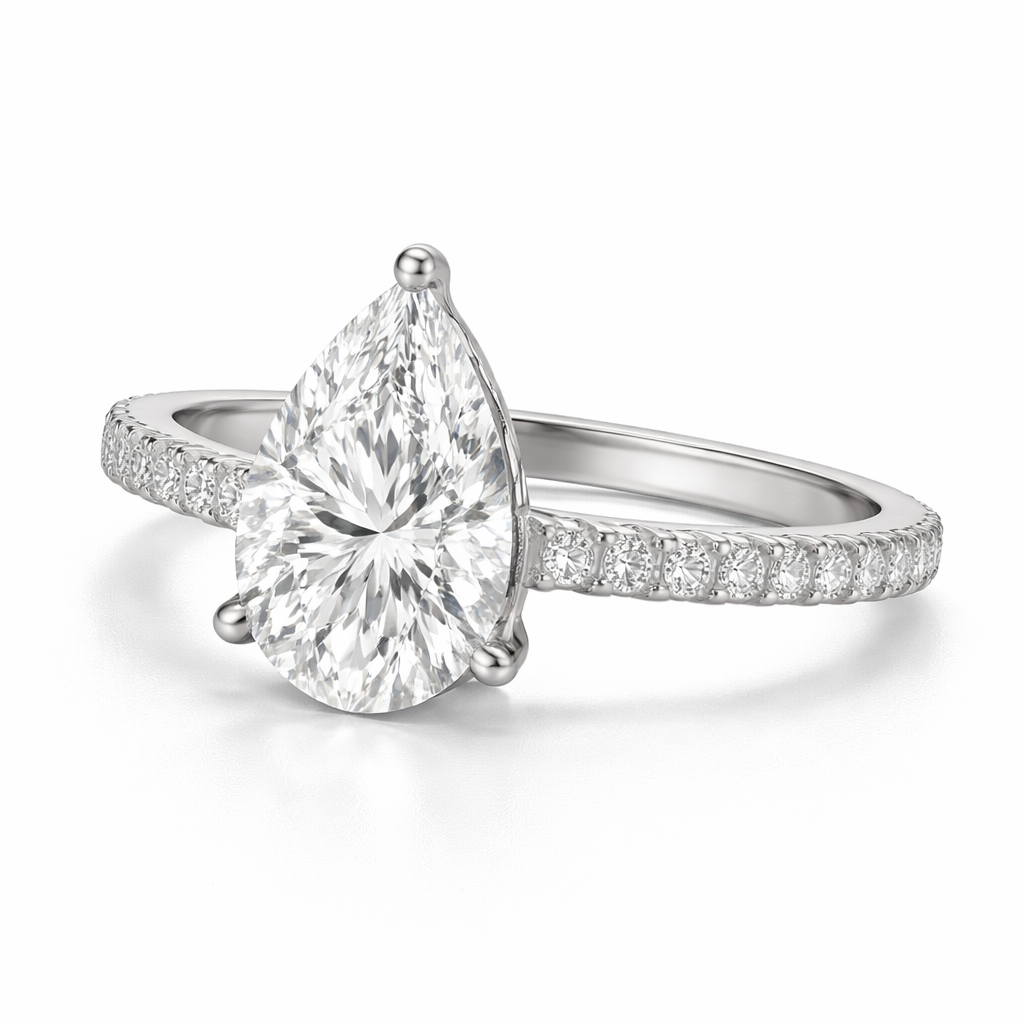 Pear-Shaped Solitaire Engagement Ring
