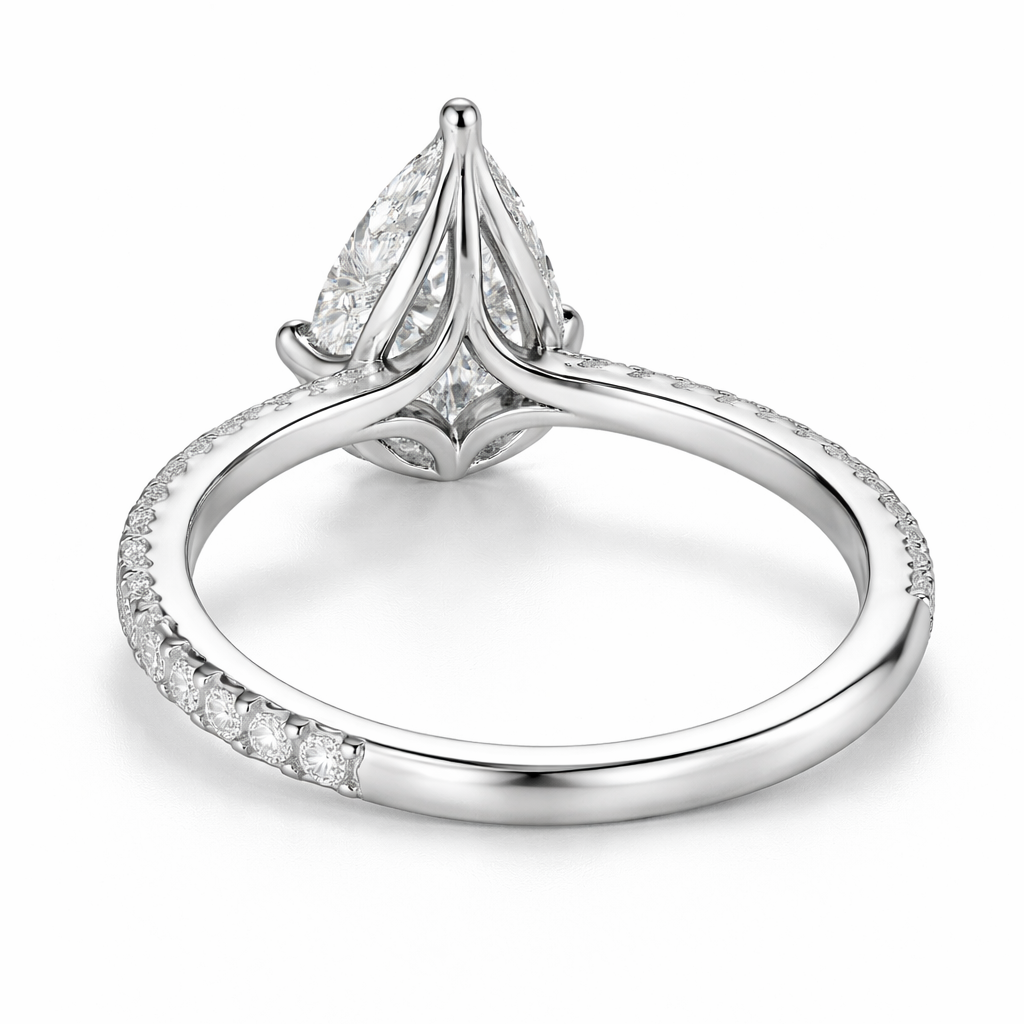 Pear-Shaped Solitaire Engagement Ring