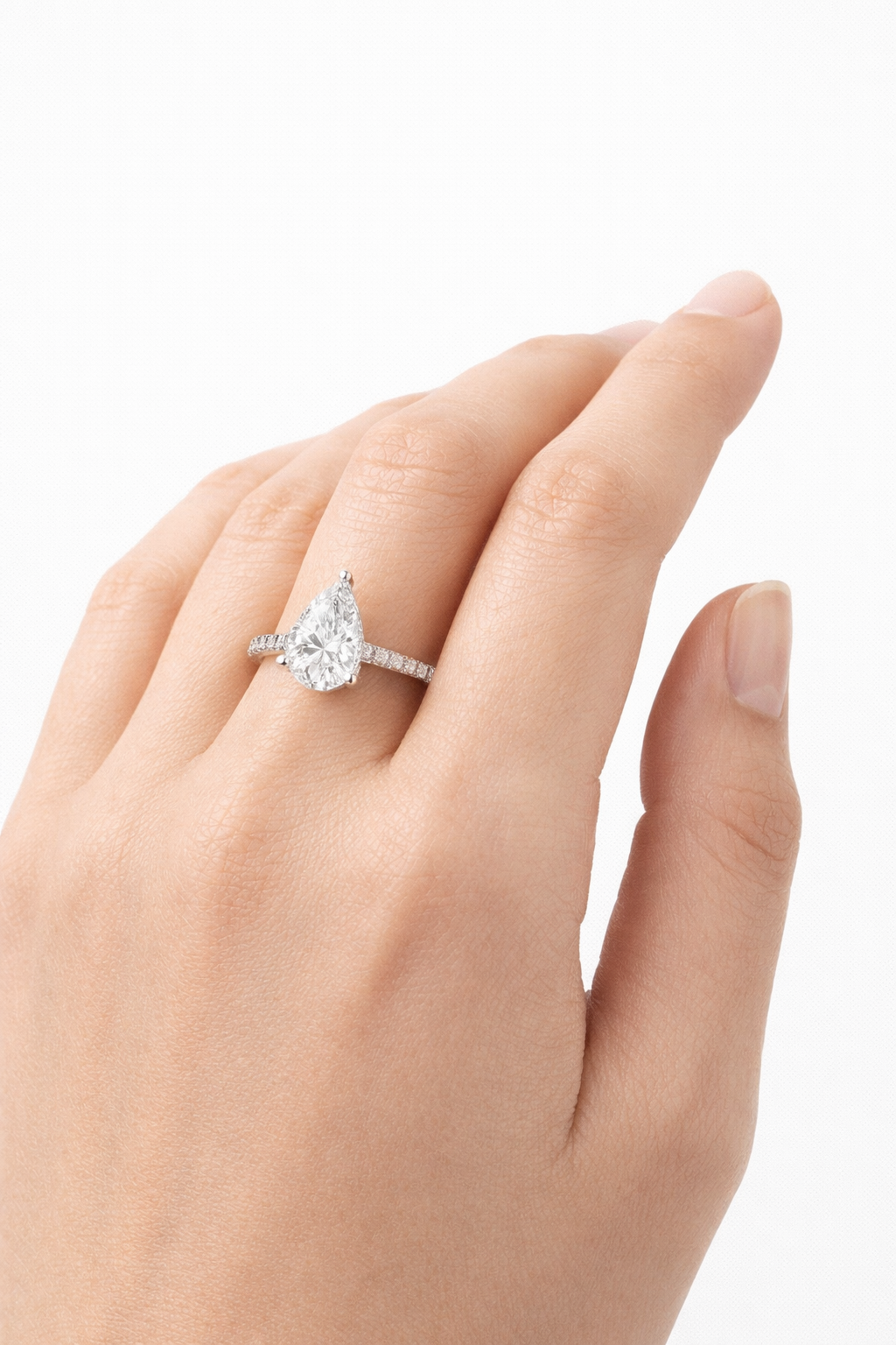 Pear-Shaped Solitaire Engagement Ring