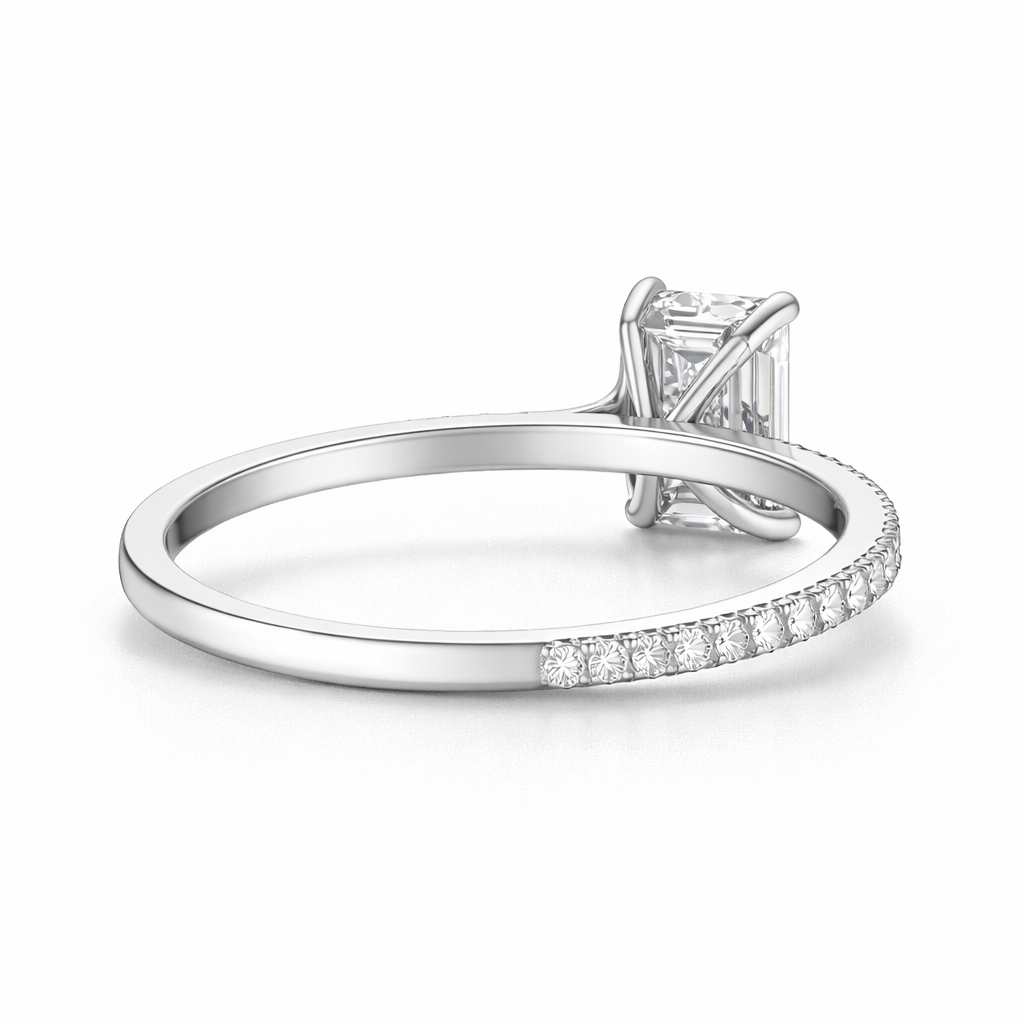Emerald-Cut Solitaire Engagement Ring