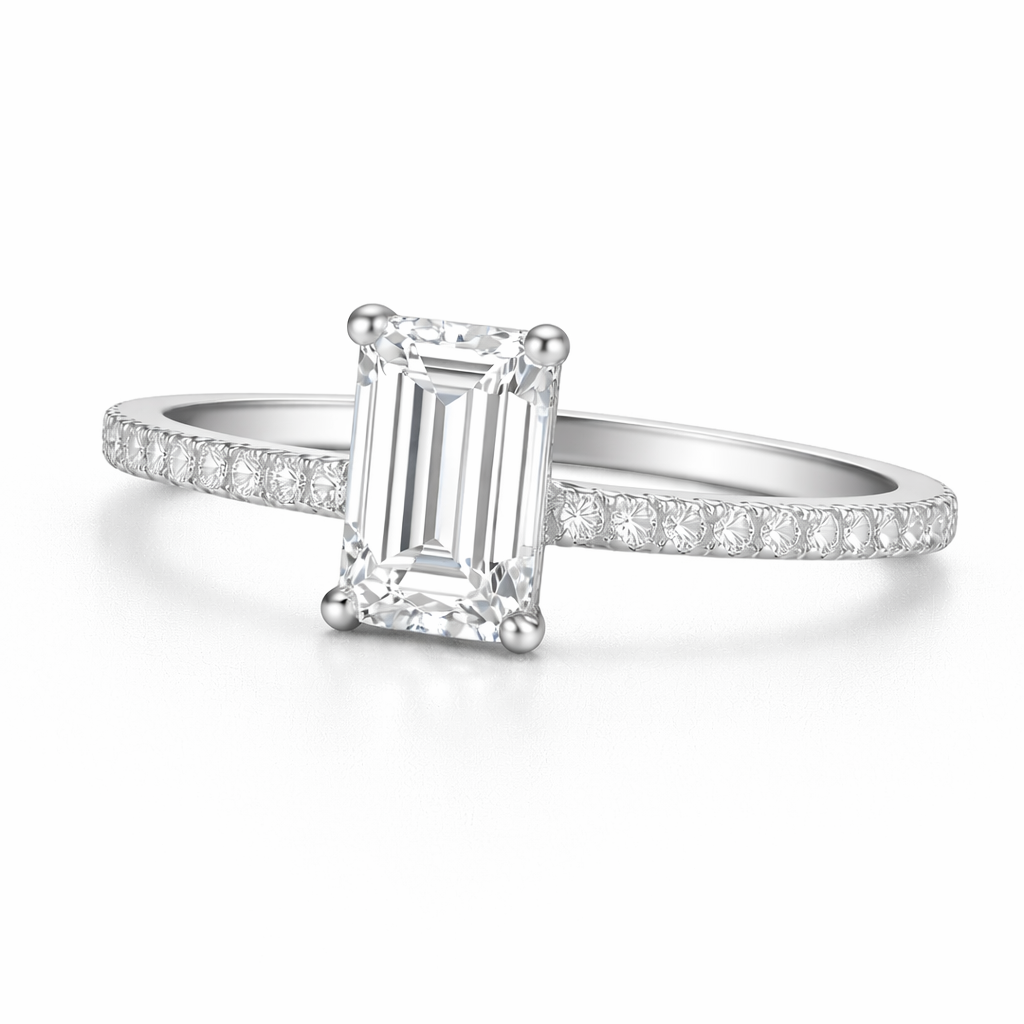 Emerald-Cut Solitaire Engagement Ring