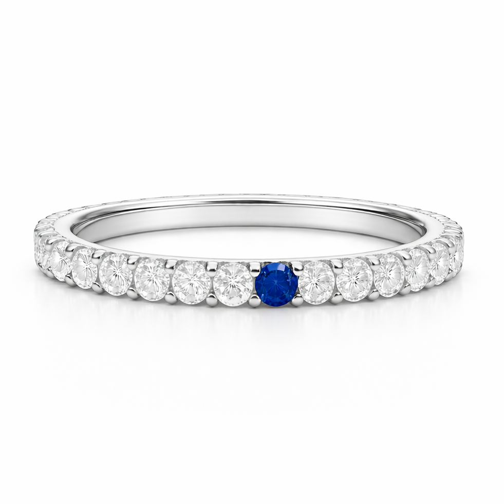 Eternity Anniversary Band — Sapphire Accent