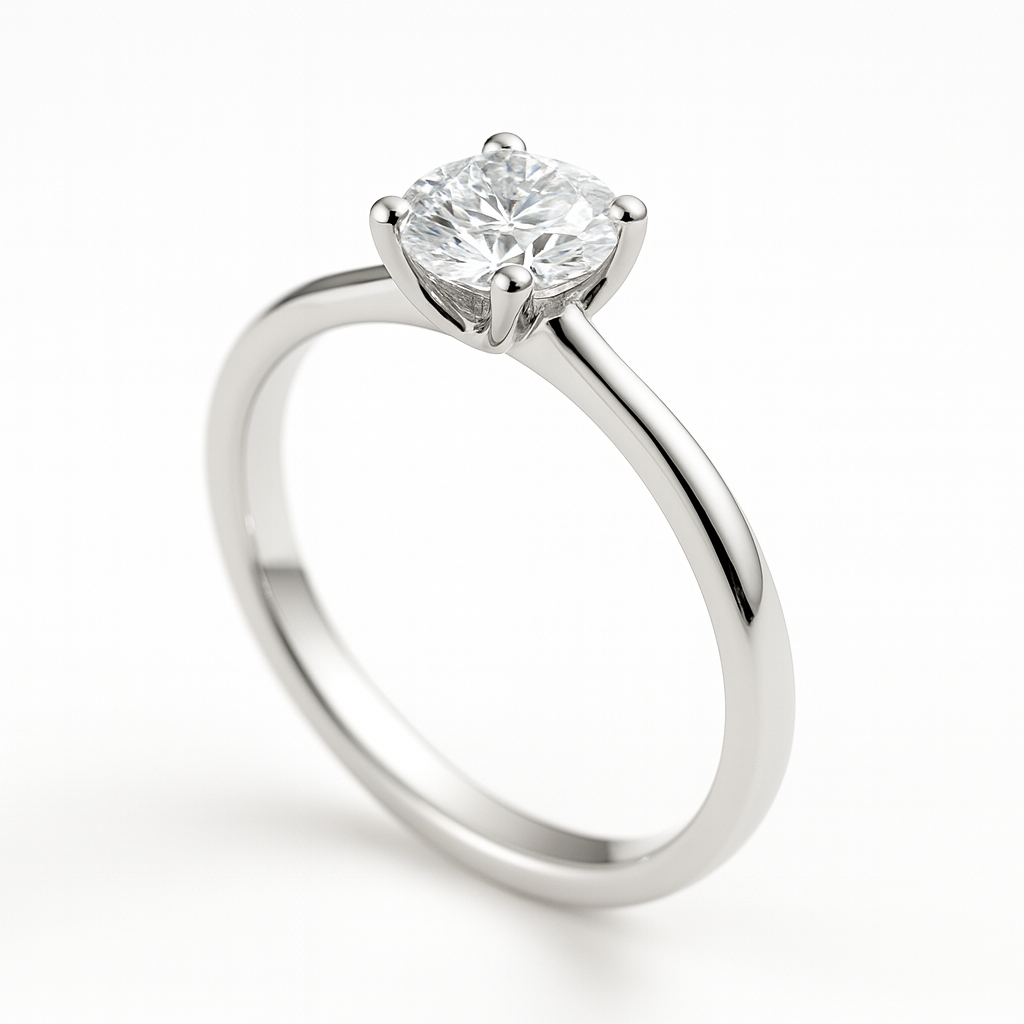 Solitaire Round Brilliant Engagement Ring