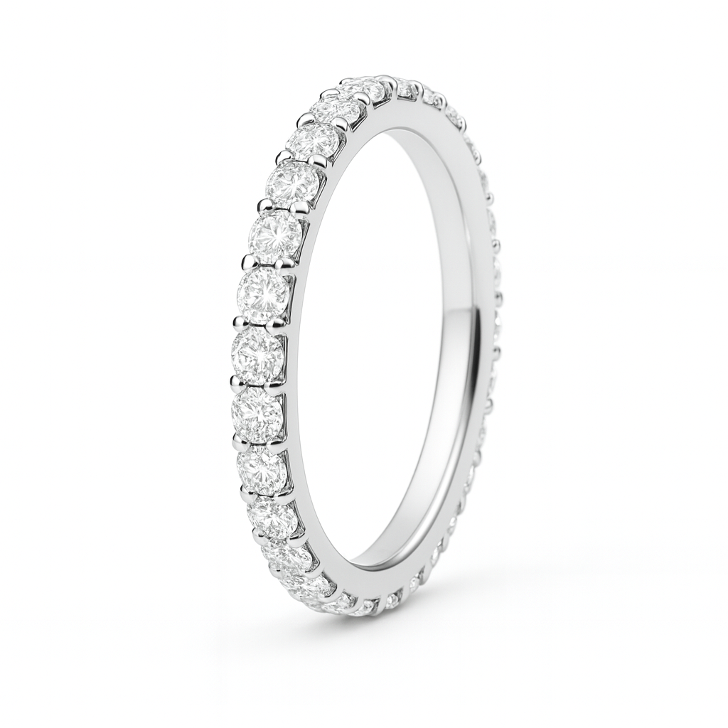 Full Eternity Diamond Wedding Band by ZALXNDRA