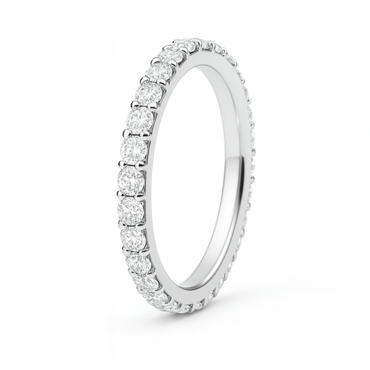 Full Eternity Diamond Wedding Band by ZALXNDRA